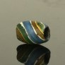 Ancient Roman mosaic glass ribbon bead 319MSAb